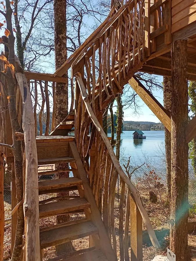 cabanes dans les arbres du lac Saint-Etienne-Cantales Séjour à la campagne